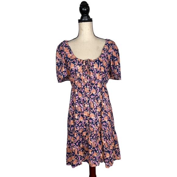 J. Crew Button-front cotton voile beach dress in painted block print    Size: M - Picture 3 of 6
